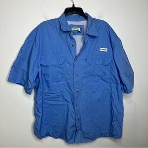 Magellan mag release fish gear shirt button down blue mens size‎ XL outdoorsman